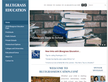 Tablet Screenshot of bluegrasseducation.com